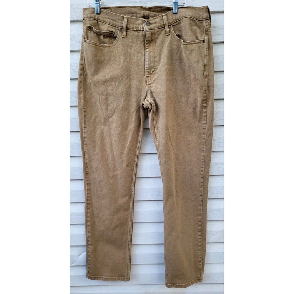 Levi's 514 Straight Fit Jeans Men's W36 L32 Tan Khaki Soft Twill Stretch
